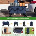  - Folding Utility Garden Cart with Wide Wheels and Adjustable Handle - Outdoor Style Company