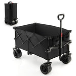  - Folding Utility Garden Cart with Wide Wheels and Adjustable Handle - Outdoor Style Company
