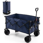  - Folding Utility Garden Cart with Wide Wheels and Adjustable Handle - Outdoor Style Company