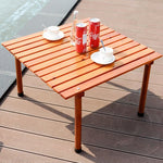  - Folding Wooden Camping Roll Up Table with Carrying Bag for Picnics and Beach - Outdoor Style Company