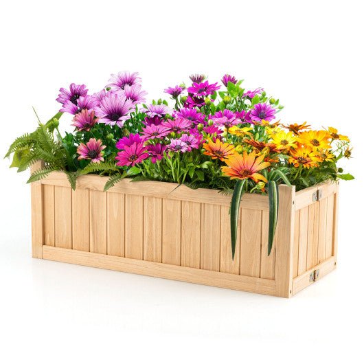  - Folding Wooden Raised Garden Bed with Removable Bottom for Herbs Fruits Flowers - Outdoor Style Company