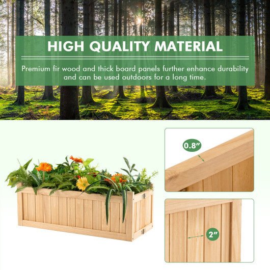  - Folding Wooden Raised Garden Bed with Removable Bottom for Herbs Fruits Flowers - Outdoor Style Company