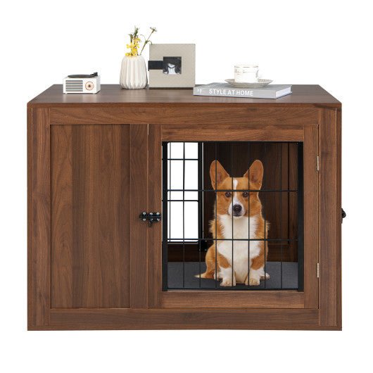  - Furniture Dog Crate with Cushion and Double Doors - Outdoor Style Company