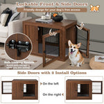  - Furniture Dog Crate with Cushion and Double Doors - Outdoor Style Company