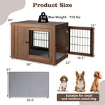  - Furniture Dog Crate with Cushion and Double Doors - Outdoor Style Company