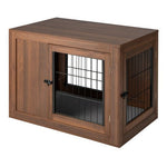  - Furniture Dog Crate with Cushion and Double Doors - Walnut - Outdoor Style Company