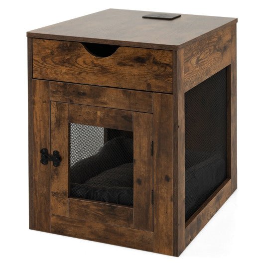  - Furniture Style Dog Kennel with Drawer and Removable Dog Bed - Outdoor Style Company