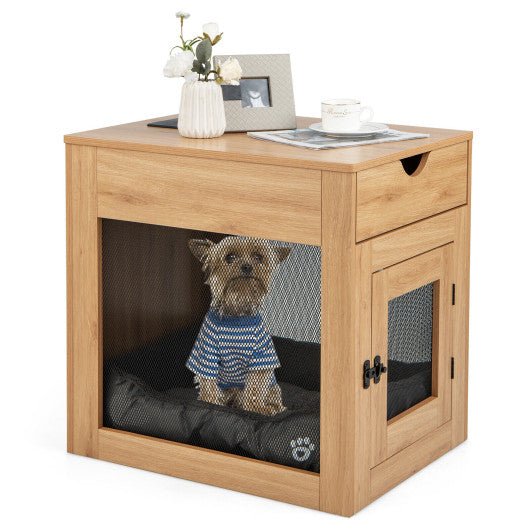  - Furniture Style Dog Kennel with Drawer and Removable Dog Bed - Outdoor Style Company