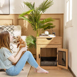  - Furniture Style Dog Kennel with Drawer and Removable Dog Bed - Natrual - Outdoor Style Company