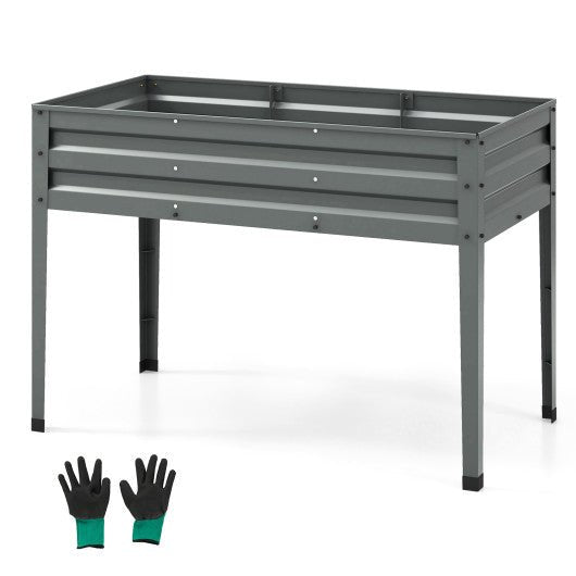  - Galvanized Raised Garden Bed Elevated Planter Box with Legs and Drainage Hole - Outdoor Style Company