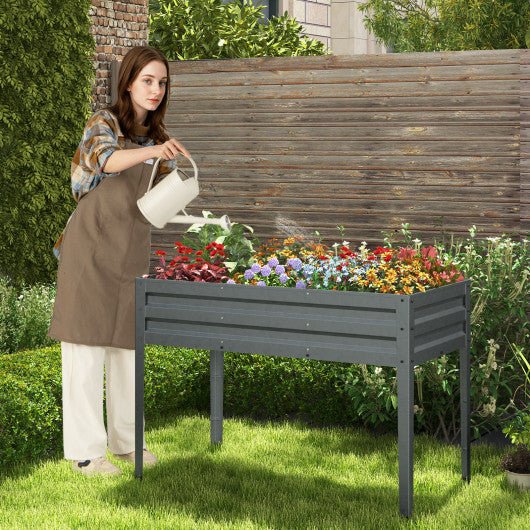  - Galvanized Raised Garden Bed Elevated Planter Box with Legs and Drainage Hole - Outdoor Style Company