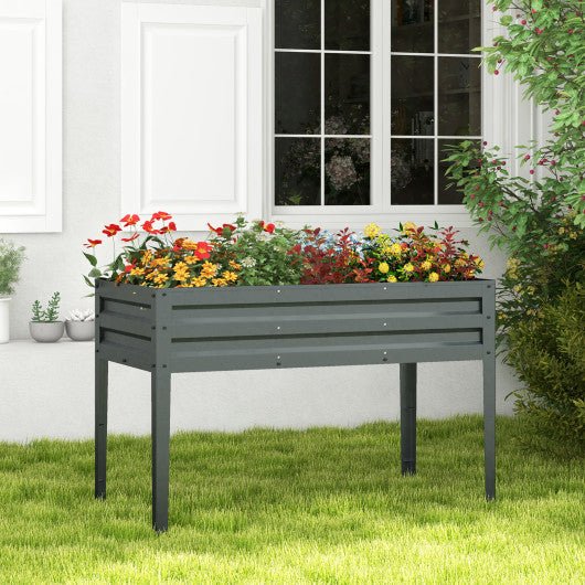  - Galvanized Raised Garden Bed Elevated Planter Box with Legs and Drainage Hole - Outdoor Style Company