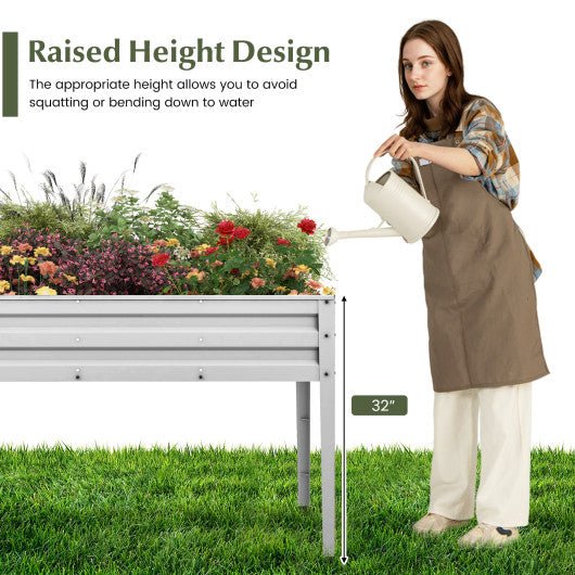  - Galvanized Raised Garden Bed Elevated Planter Box with Legs and Drainage Hole - Outdoor Style Company