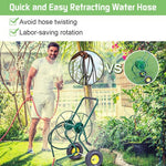  - Garden Steel Frame Wheeled Hose Reel Cart - Outdoor Style Company