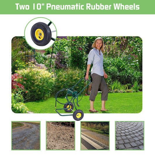  - Garden Steel Frame Wheeled Hose Reel Cart - Outdoor Style Company