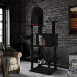  - Gothic Cat Tree with 2 Cat Condos and Spooky Dangling Ball for Indoor Cats - Outdoor Style Company