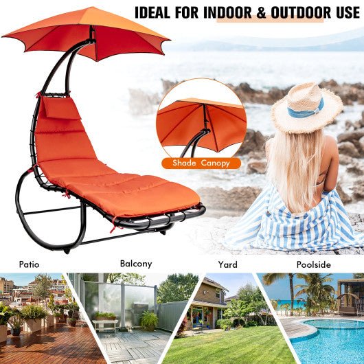  - Hammock Swing Lounger Chair with Shade Canopy - Outdoor Style Company