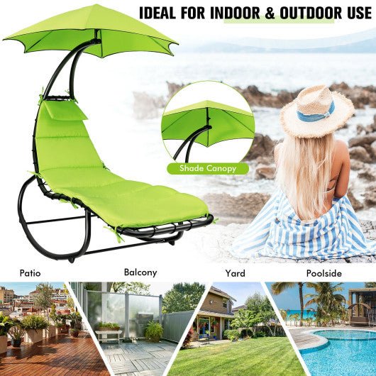  - Hammock Swing Lounger Chair with Shade Canopy - Outdoor Style Company