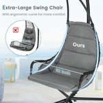  - Hanging Chair with Stand and Extra Large Padded Seat - Outdoor Style Company