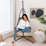  - Hanging Chair with Stand and Extra Large Padded Seat - Outdoor Style Company