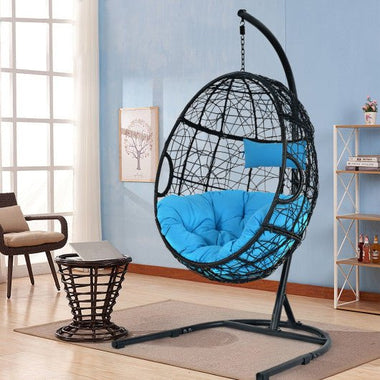  - Hanging Cushioned Hammock Chair with Stand - Outdoor Style Company