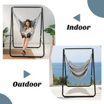  - Hanging Padded Hammock Chair with Stand and Heavy Duty Steel - Outdoor Style Company