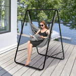  - Hanging Padded Hammock Chair with Stand and Heavy Duty Steel - Outdoor Style Company