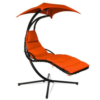  - Hanging Stand Chaise Lounger Swing Chair with Pillow - Outdoor Style Company