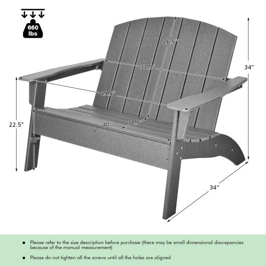  - HDPE Patio Adirondack Chair for Porch Garden Backyard - Outdoor Style Company