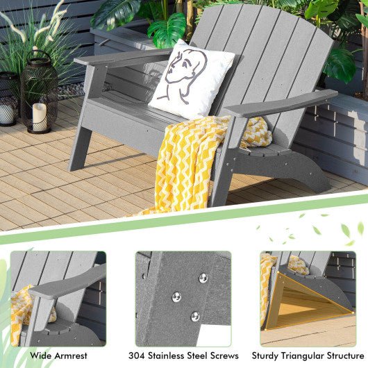  - HDPE Patio Adirondack Chair for Porch Garden Backyard - Outdoor Style Company