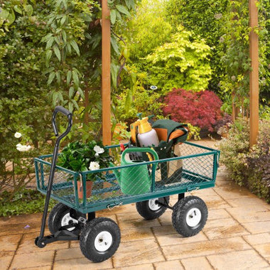  - Heavy Duty Garden Utility Cart Wagon Wheelbarrow - Outdoor Style Company