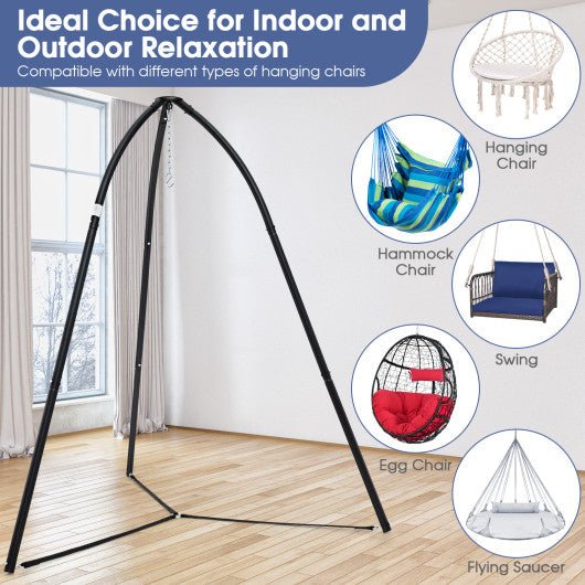  - Heavy Duty Metal Hanging Chair Stand with Hanging Chain - Outdoor Style Company