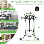  - Heavy Duty Metal Planter Holder with Stable Triangular Structure - Outdoor Style Company