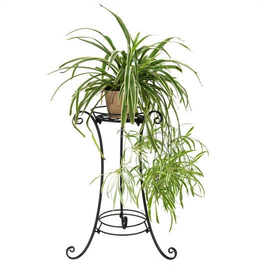  - Heavy Duty Metal Planter Holder with Stable Triangular Structure - Outdoor Style Company