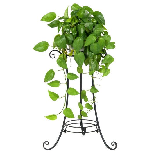  - Heavy Duty Metal Planter Holder with Stable Triangular Structure - Outdoor Style Company