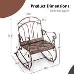  - Heavy - Duty Patio Rocking Chair with Ergonomic Backrest and Armrests - Outdoor Style Company