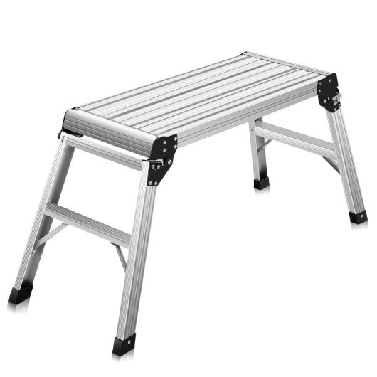  - Heavy Duty Portable Bench Aluminum Folding Step Ladder - Outdoor Style Company