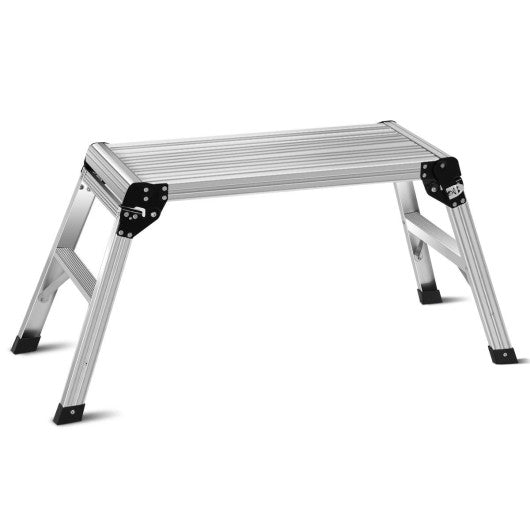  - Heavy Duty Portable Bench Aluminum Folding Step Ladder - Outdoor Style Company
