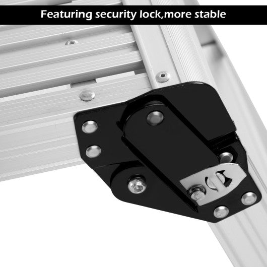  - Heavy Duty Portable Bench Aluminum Folding Step Ladder - Outdoor Style Company
