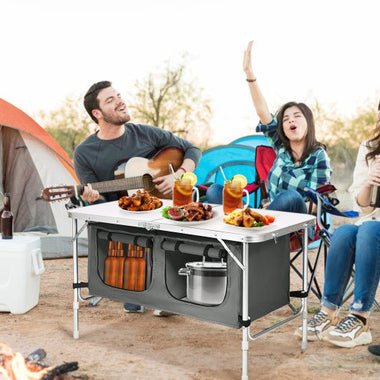  - Height Adjustable Folding Camping Table - Outdoor Style Company