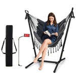  - Height Adjustable Hammock Chair with Phone Holder and Side Pocket - Outdoor Style Company