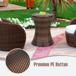  - Height Adjustable Patio Rattan Cooler Bar Table - Outdoor Style Company