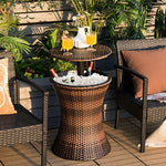  - Height Adjustable Patio Rattan Cooler Bar Table - Outdoor Style Company
