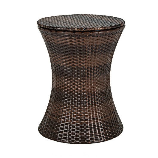  - Height Adjustable Patio Rattan Cooler Bar Table - Outdoor Style Company