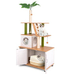  - Hidden Cat Washroom with Cat Tower for Indoor Cats - Outdoor Style Company