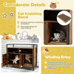  - Hidden Cat Washroom with Double Doors and Scratch Cardboard - Outdoor Style Company