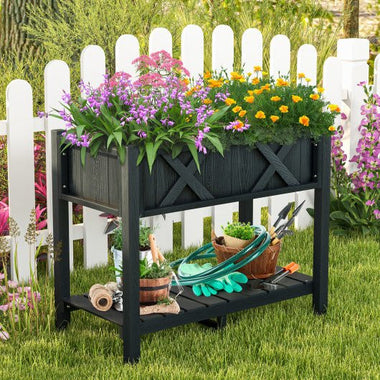  - HIPS Raised Garden Bed Poly Wood Elevated Planter Box - Outdoor Style Company