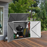  - Horizontal Storage Shed 68 Cubic Feet for Garbage Cans - Outdoor Style Company