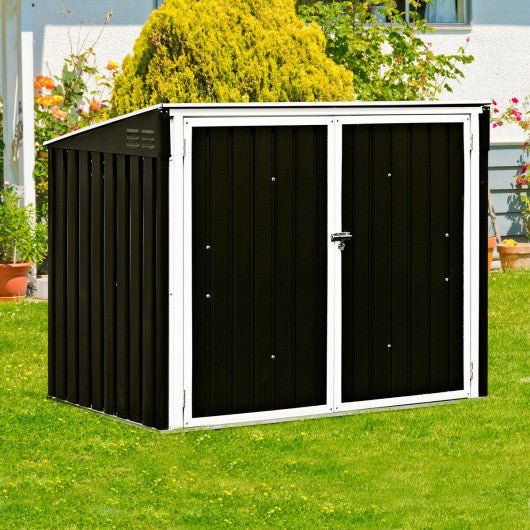  - Horizontal Storage Shed 68 Cubic Feet for Garbage Cans - Outdoor Style Company