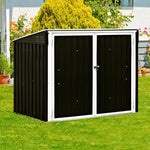  - Horizontal Storage Shed 68 Cubic Feet for Garbage Cans - Outdoor Style Company